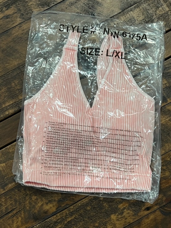 zenana Tops - Zenana acid wash ribbed padded Brami- pink